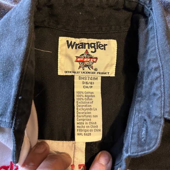 Boys wrangler PBR button down. Official licensed product size small 5/6 - Picture 2 of 3